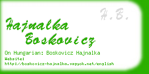 hajnalka boskovicz business card